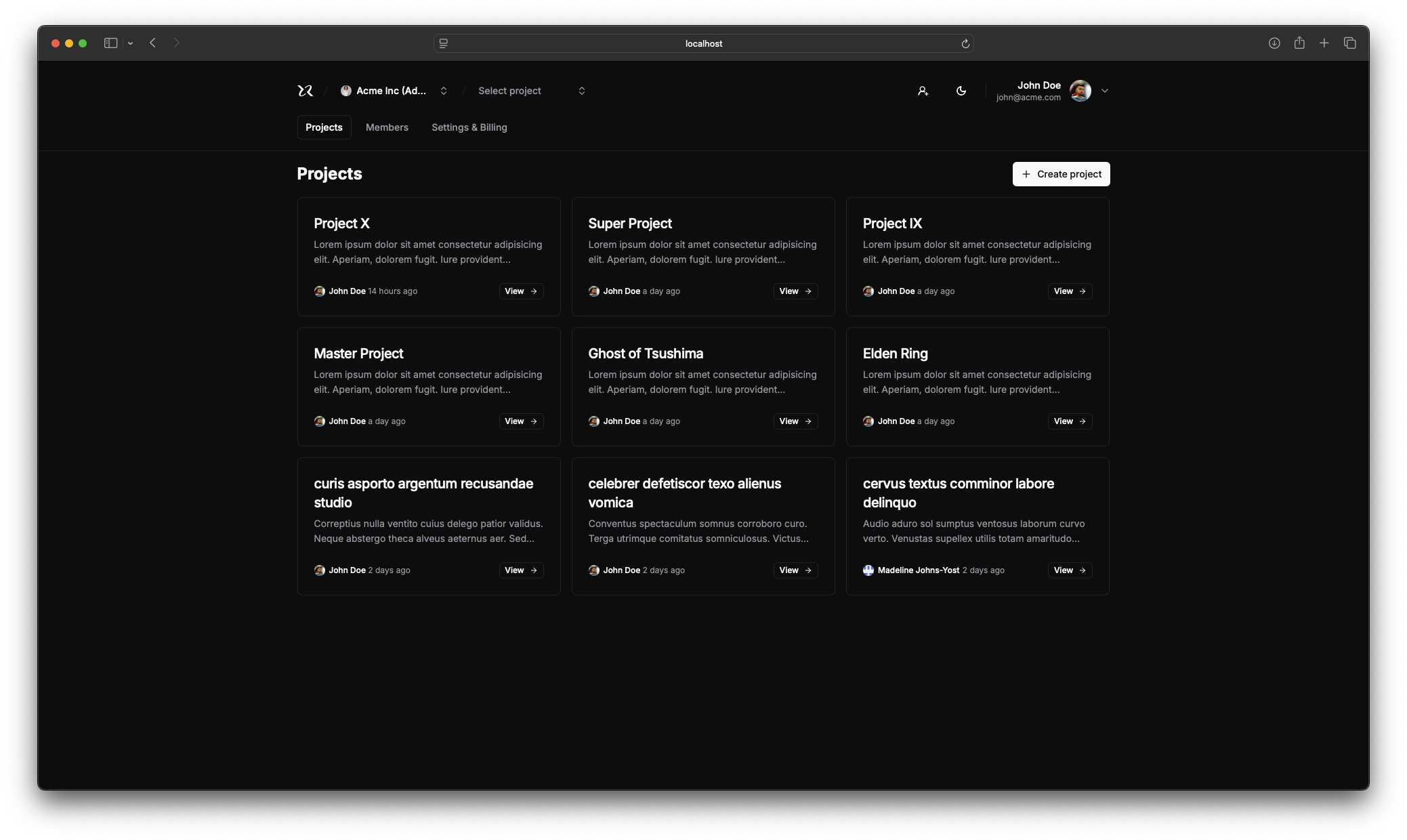 SaaS + RBAC - Sistema de Gerenciamento de Projetos