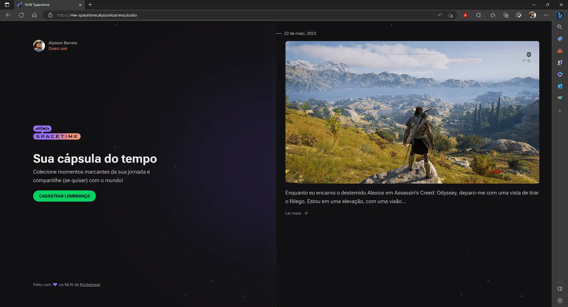 Spacetime - App de Registro de Memórias